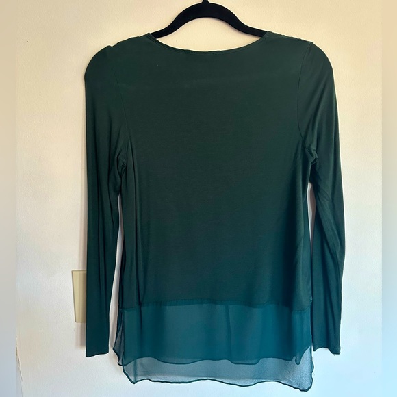 XS Lola & Sophie silk blouse in Hunter Green - Picture 2 of 4